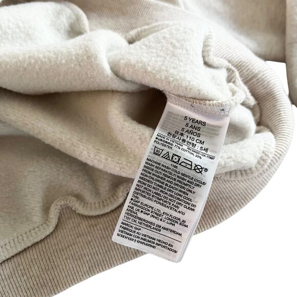 GAP Boys Ecru Logo Pullover Sweatshirt size 5 - Picture 4 of 5